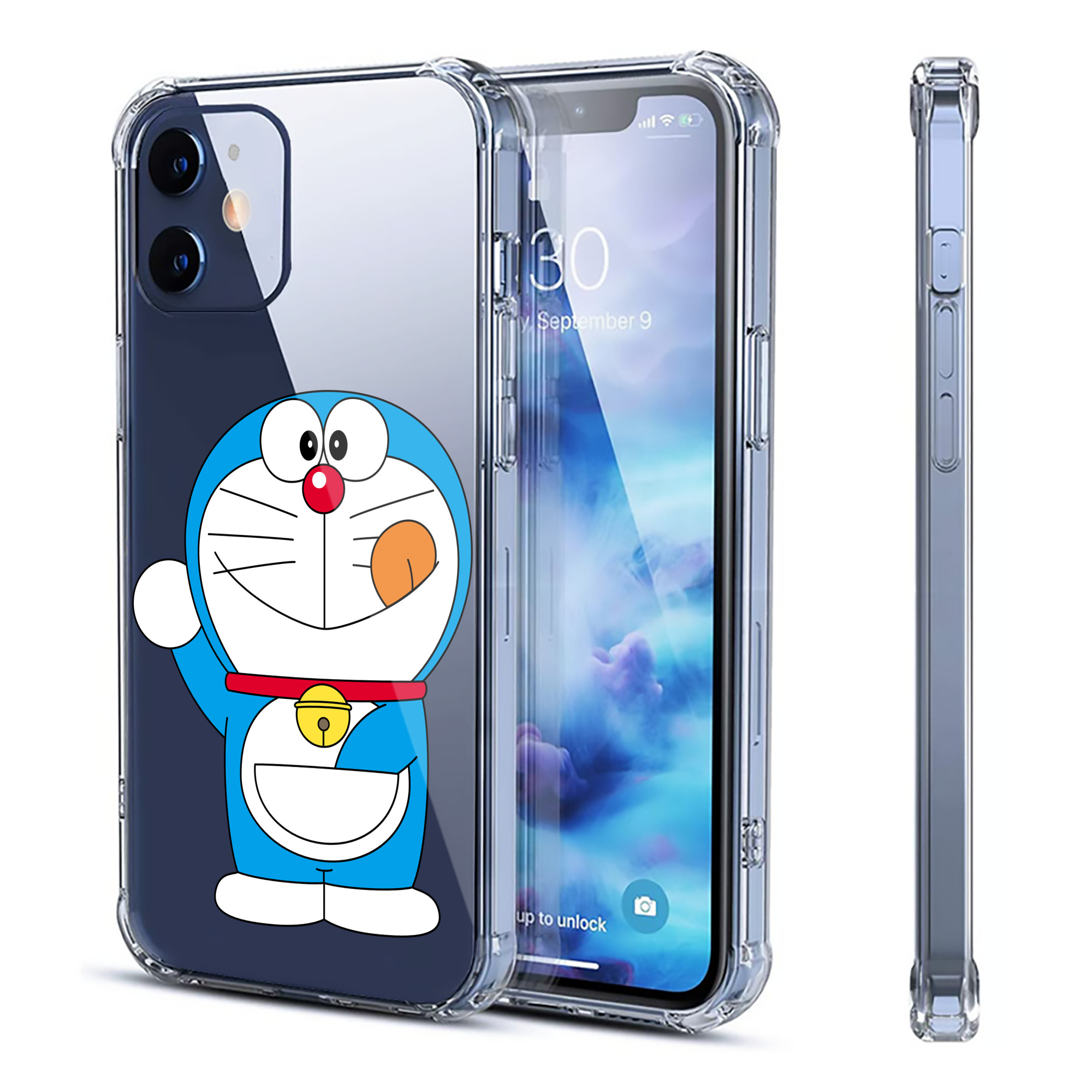 （画像用） ドラえもん Doraemon 【iPhone 12シリーズ対応】透明スマホケース（クリアソフトケース）